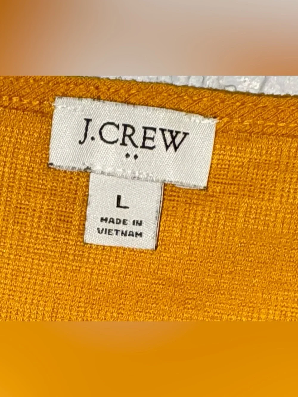 J. Crew V-Neck Long Sleeve Top in Mustard